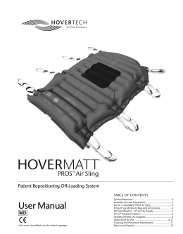 English HoverMatt PROS Air Sling Manual